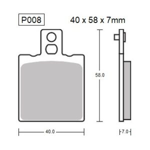 PASTILLAS DE FRENO BAIKOR P008 KEVLAR