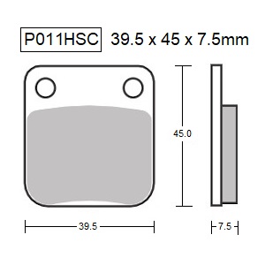 PASTILLAS DE FRENO BAIKOR P011HSC SINTERIZADAS SCOOTER