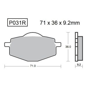 PASTILLAS DE FRENO BAIKOR P031R SINTERIZADAS OFF-ROAD Y QUADS